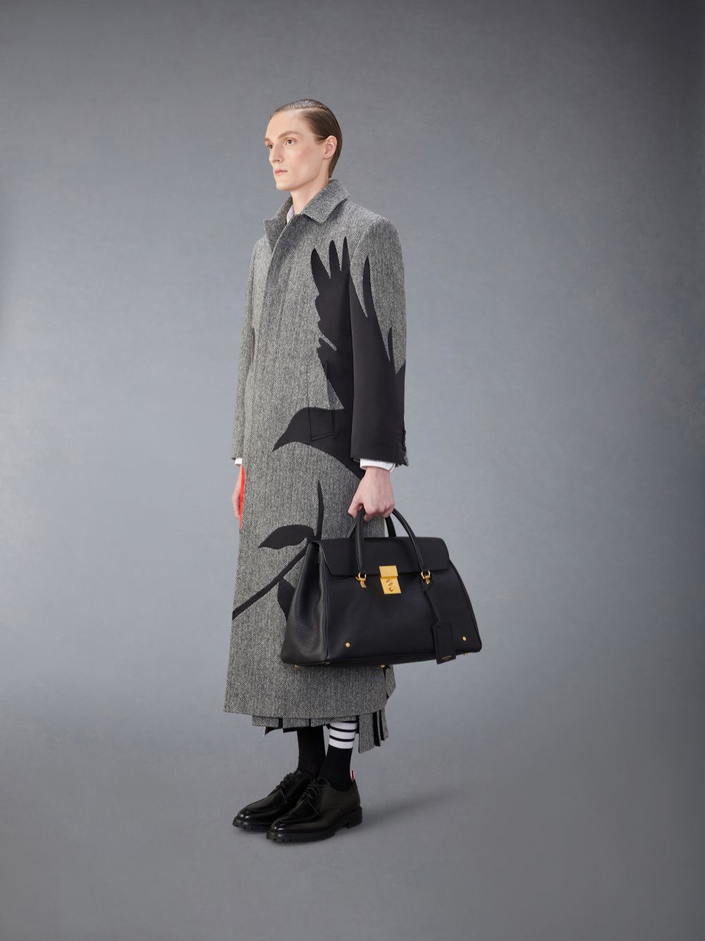 Bolso De Equipaje Thom Browne Calf Mr. Mujer Negras | ZIR46J42301