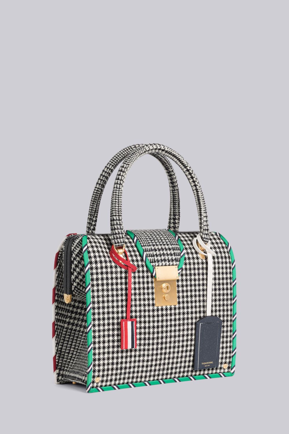 Bolso Tote Thom Browne Fun-Mix Gun Club Check Hunting Tweed Mrs. Mujer Negras | YXL76J47700