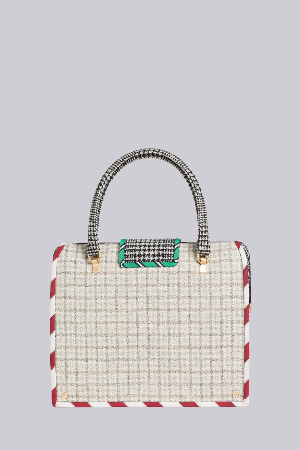 Bolso Tote Thom Browne Fun-Mix Gun Club Check Hunting Tweed Mrs. Mujer Negras | YXL76J47700