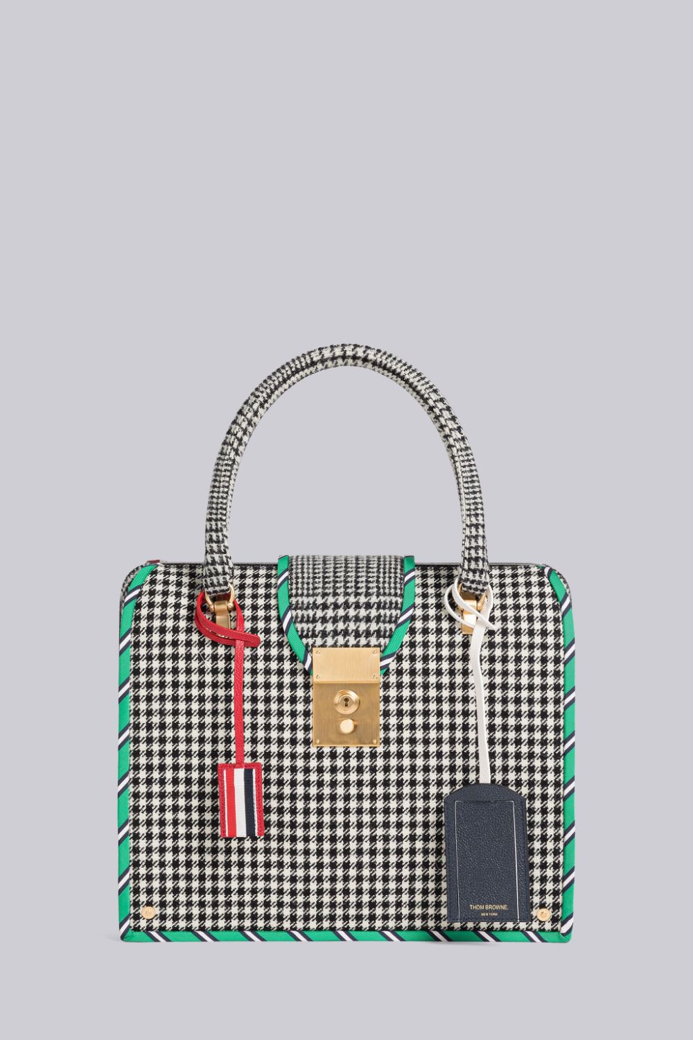 Bolso Tote Thom Browne Fun-Mix Gun Club Check Hunting Tweed Mrs. Mujer Negras | YXL76J47700