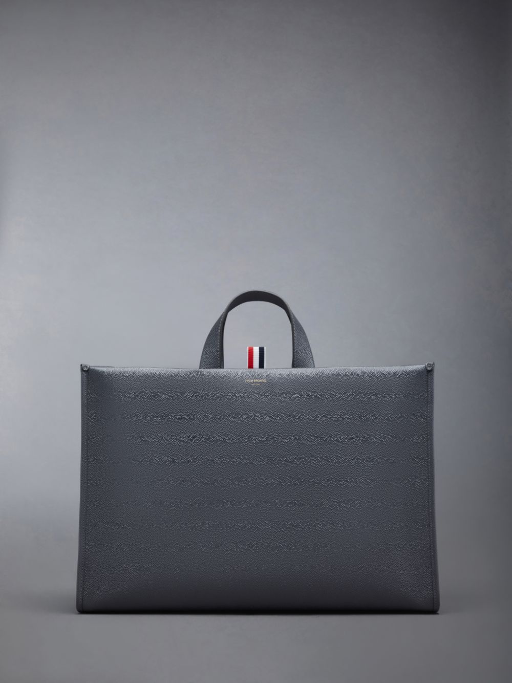 Bolso Tote Thom Browne Pebble Grain 4-Bar Squared Mujer Gris | PFG02U81381