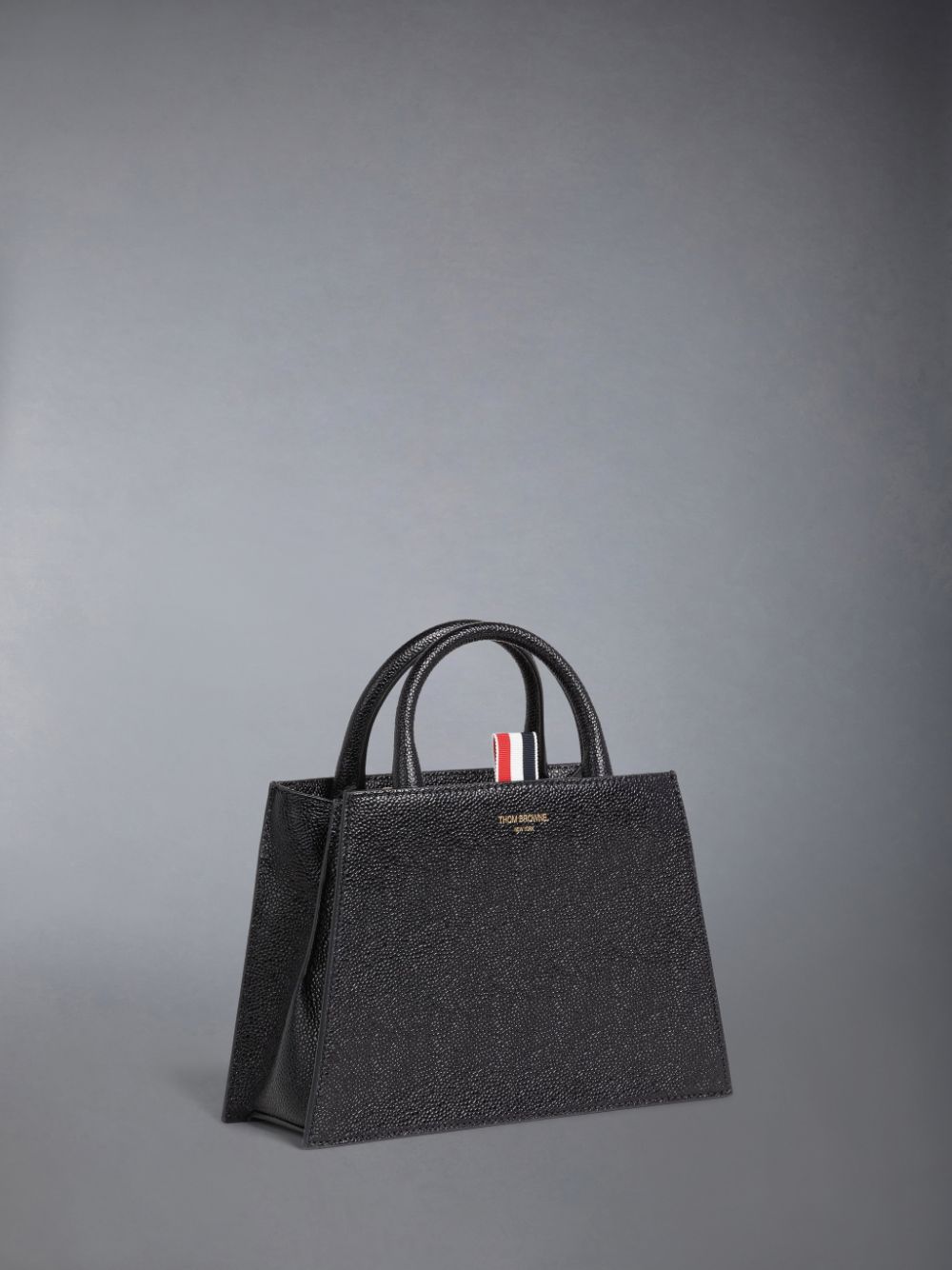Bolso Tote Thom Browne Pebble Grain Leather Mini Trapeze Mujer Negras | LZU69O26182