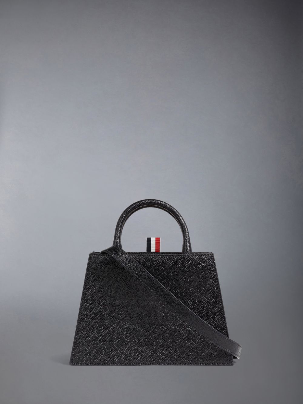 Bolso Tote Thom Browne Pebble Grain Leather Mini Trapeze Mujer Negras | LZU69O26182