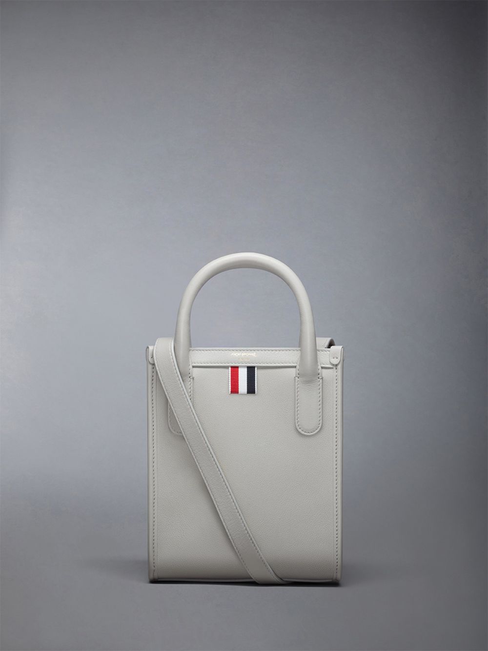 Bolso Tote Thom Browne Vertical Mini in Smooth Calf Mujer Beige | UEQ70Y13171