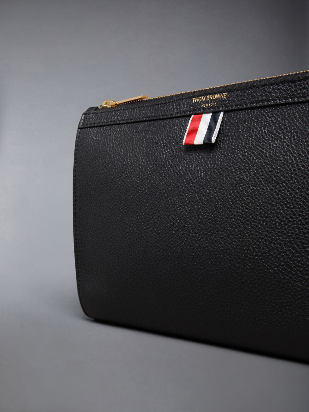 Bolsos De Mano Thom Browne Pebble Grain Mini Gusset Folio Hombre Negras | GRE55O23381