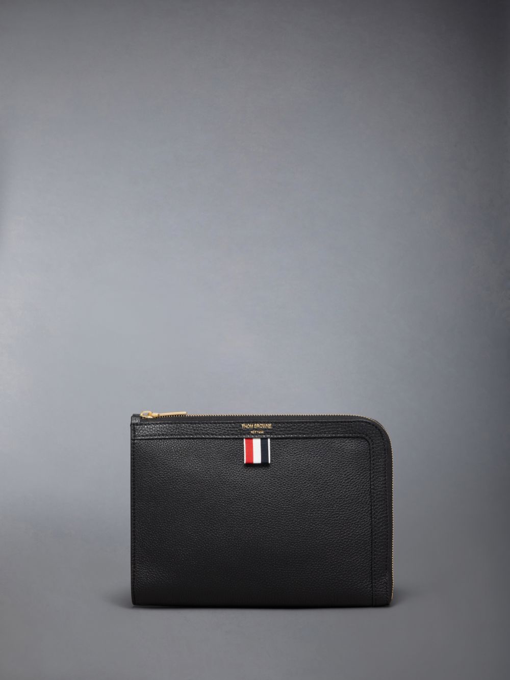 Bolsos De Mano Thom Browne Pebble Grain Mini Gusset Folio Hombre Negras | GRE55O23381