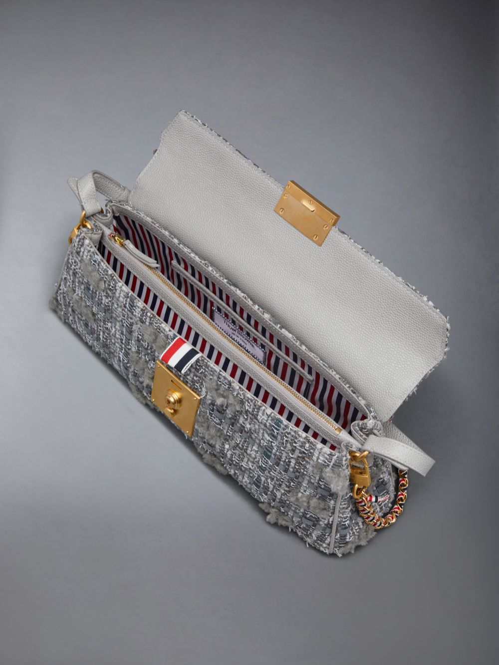 Bolsos De Mano Thom Browne Tweed Mrs.uette Mujer Gris | ZUV95F80206