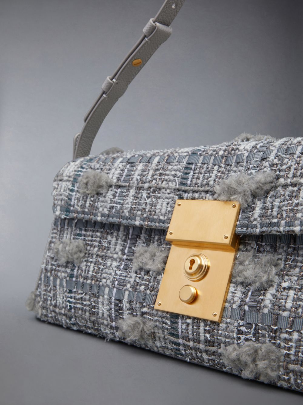 Bolsos De Mano Thom Browne Tweed Mrs.uette Mujer Gris | ZUV95F80206