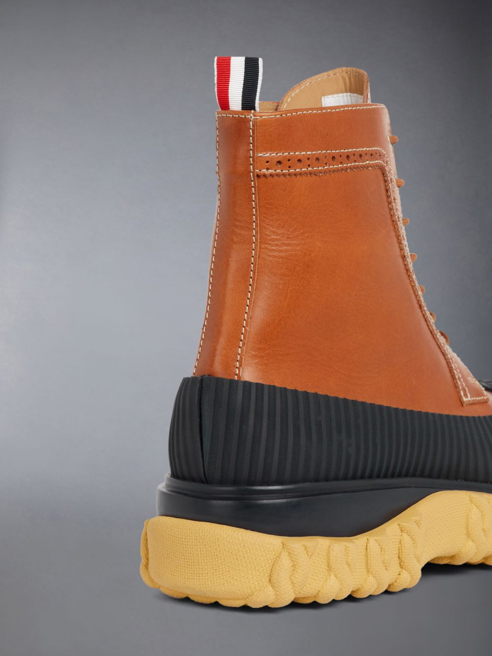 Botas Thom Browne Camel Calf Leather Rubber Sole Longwing Duck Mujer Marrones | YWK60Q27528