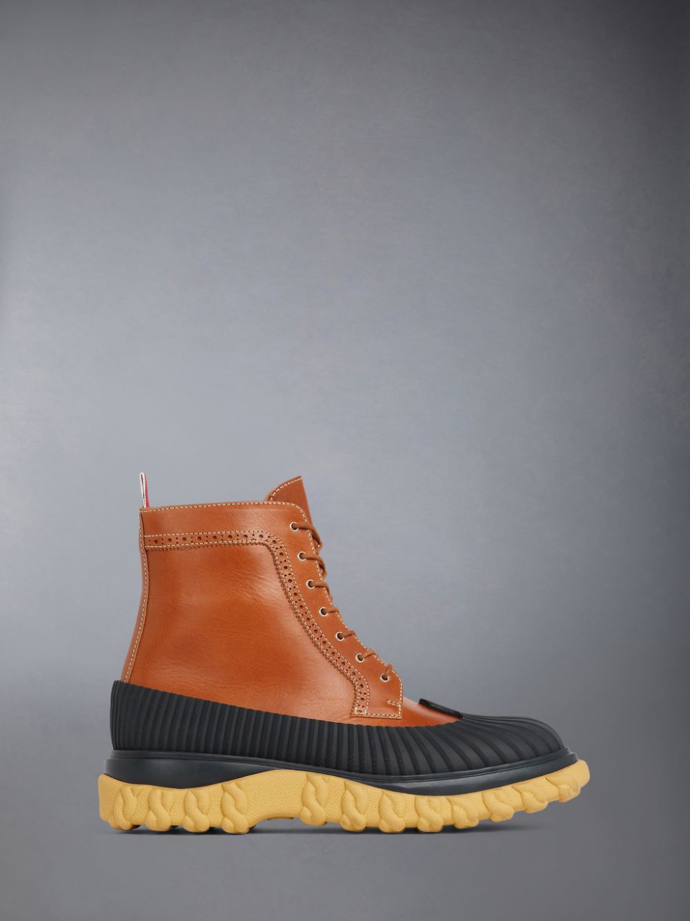 Botas Thom Browne Camel Calf Leather Rubber Sole Longwing Duck Mujer Marrones | YWK60Q27528