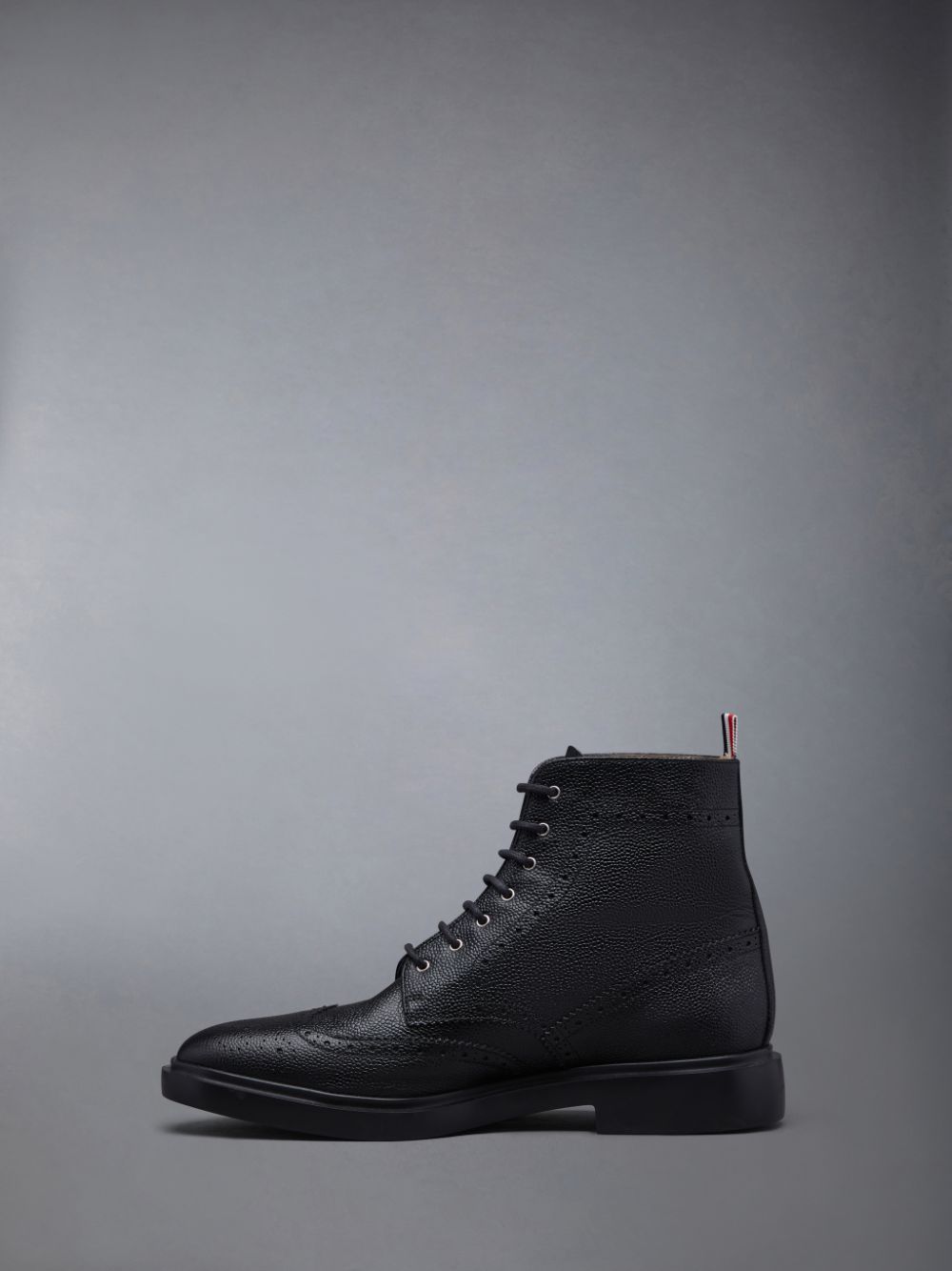 Botas Thom Browne Pebble Grain Wingtip Hombre Negras | MSR96X46030