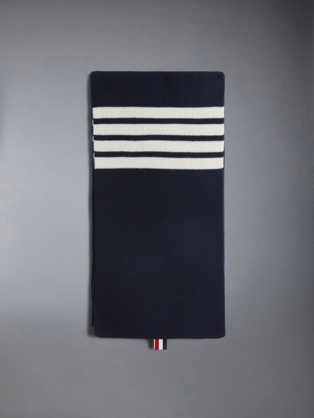 Bufanda Thom Browne CASHMERE RIB 4-BAR Mujer Azules | GSI76F59708