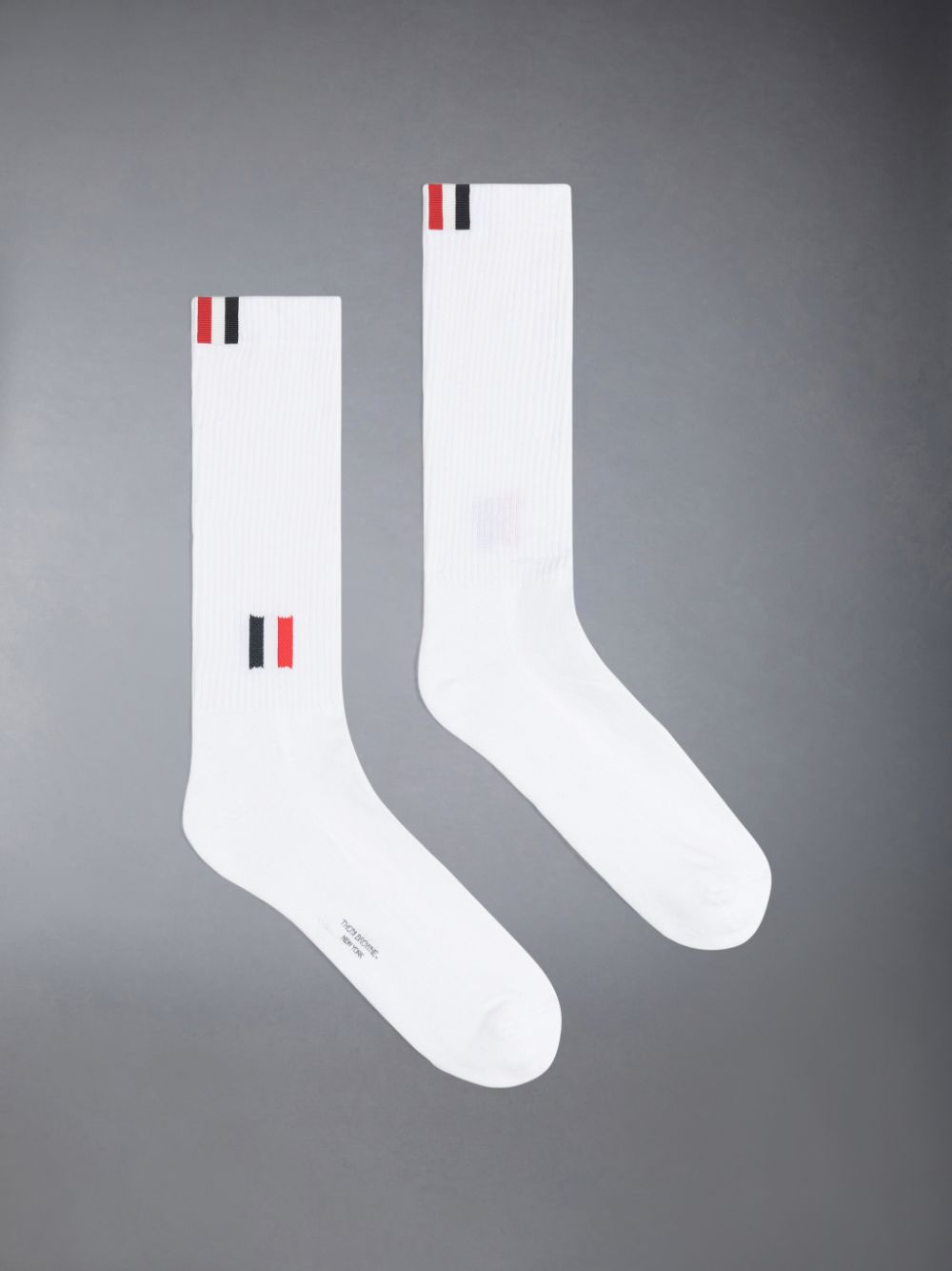Calcetines Thom Browne Cotton Intarsia Stripe Athletic Mid Calf Hombre Blancas | OEB47O08041