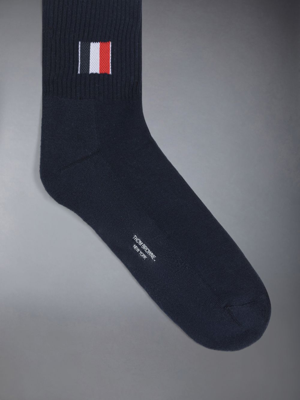 Calcetines Thom Browne Cotton Intarsia Stripe Athletic Mid Calf Hombre Azules | XIA62V24879
