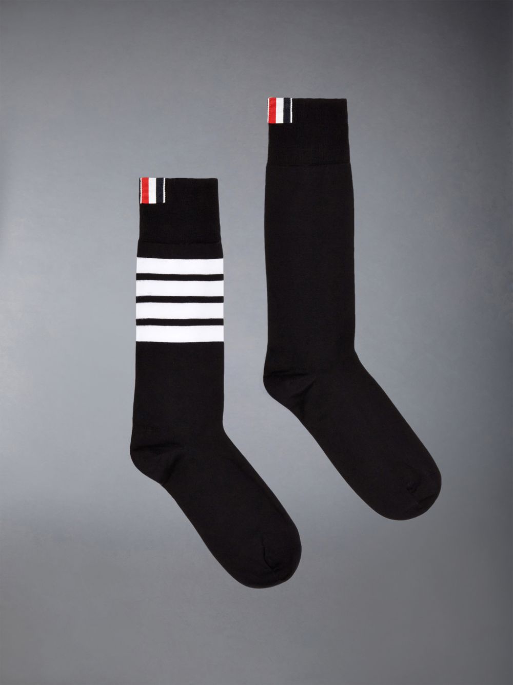Calcetines Thom Browne Lightweight Cotton Mid-calf 4-Bar Mujer Negras | CLX63Y32769