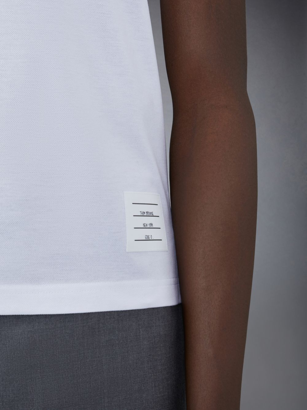 Camisa Polo Thom Browne Pique Pocket Hombre Blancas | WZM09S83127