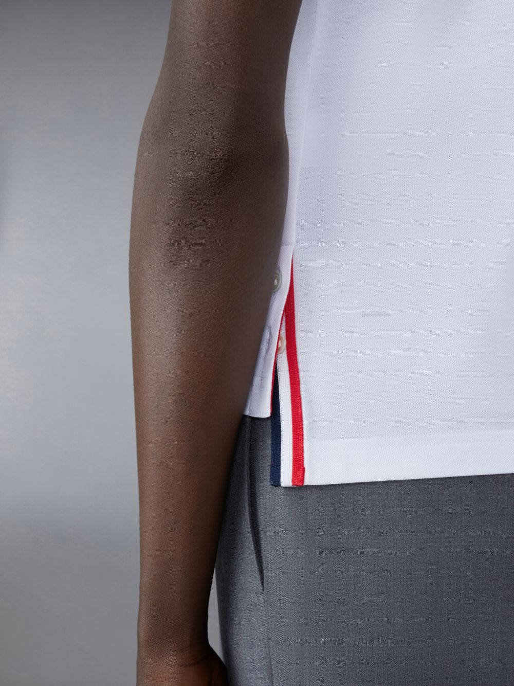 Camisa Polo Thom Browne Pique Pocket Hombre Blancas | WZM09S83127