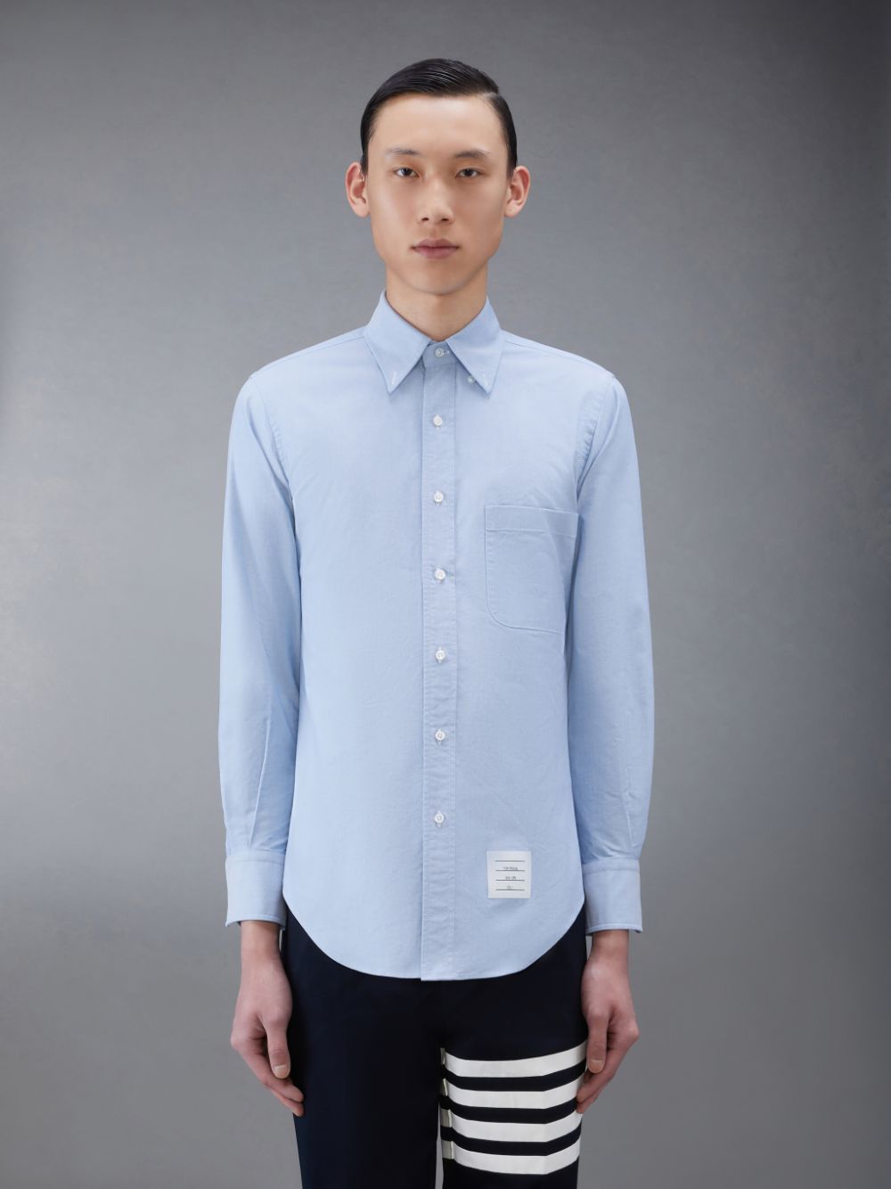 Camisas Thom Browne Classic Oxford Button-Down Hombre Azules | QCN56S29351