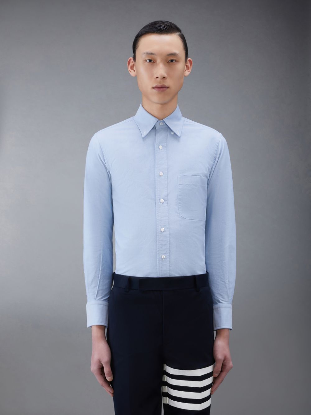 Camisas Thom Browne Classic Oxford Button-Down Hombre Azules | QCN56S29351