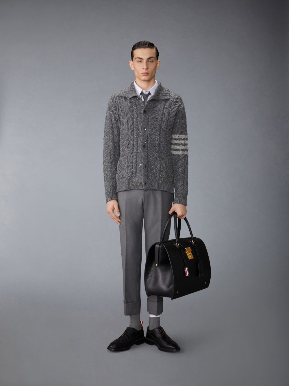 Camisas Thom Browne Funmix Oxford Hombre Gris | NBB74L45286