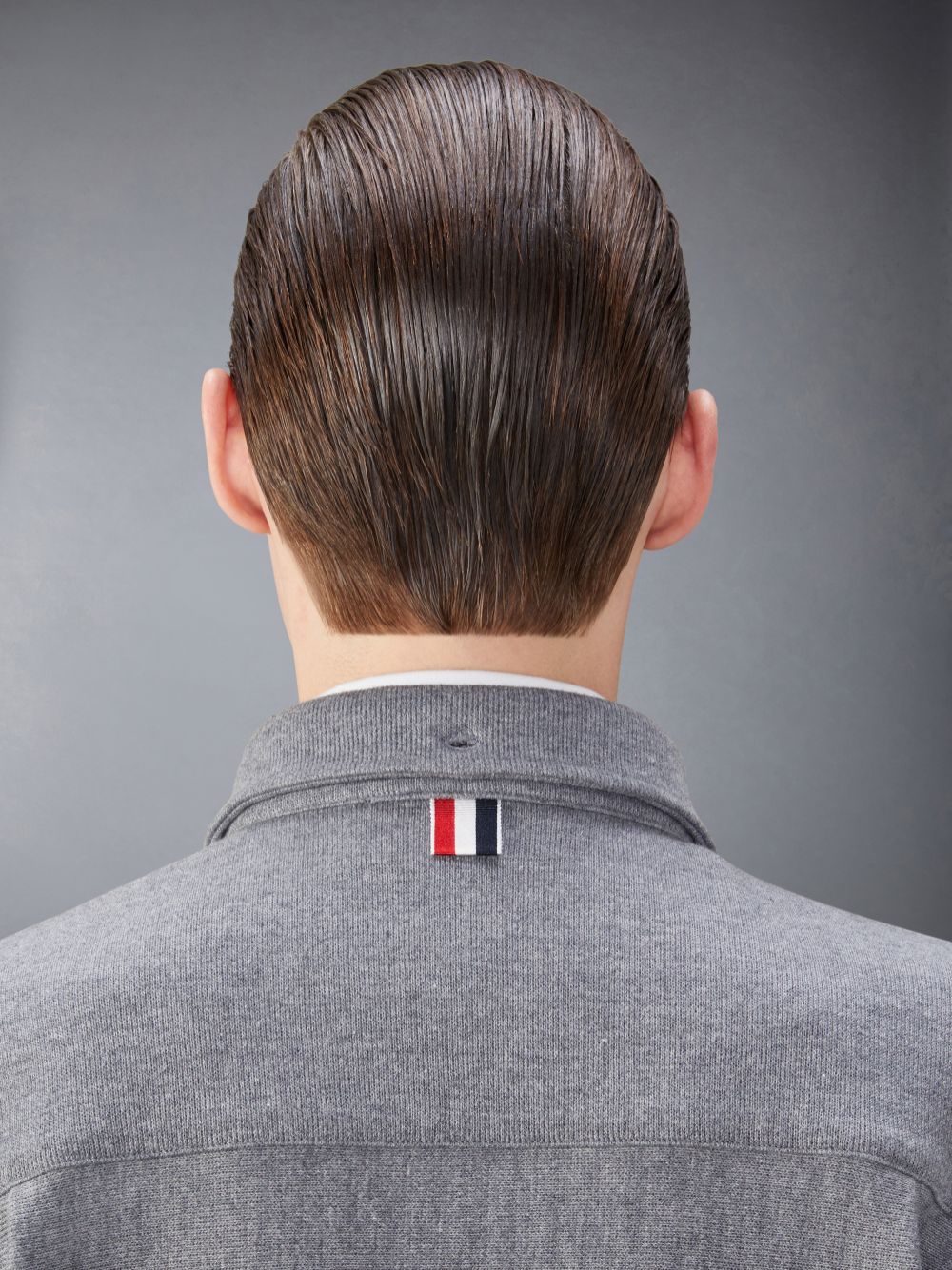 Camisas Thom Browne Knit Cotton Jacket Hombre Gris | SDS27Z42961