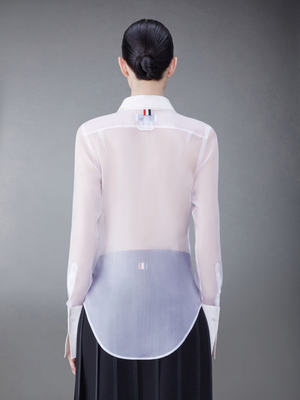 Camisas Thom Browne Organza Classic Mujer Blancas | EKB38D22506