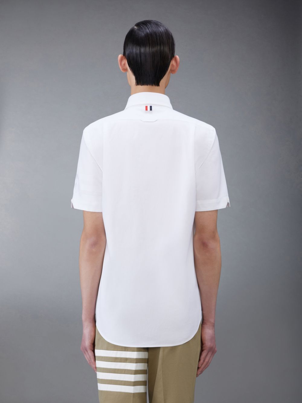Camisas Thom Browne Oxford 4-Bar Short Sleeve Hombre Blancas | HEI20A74190