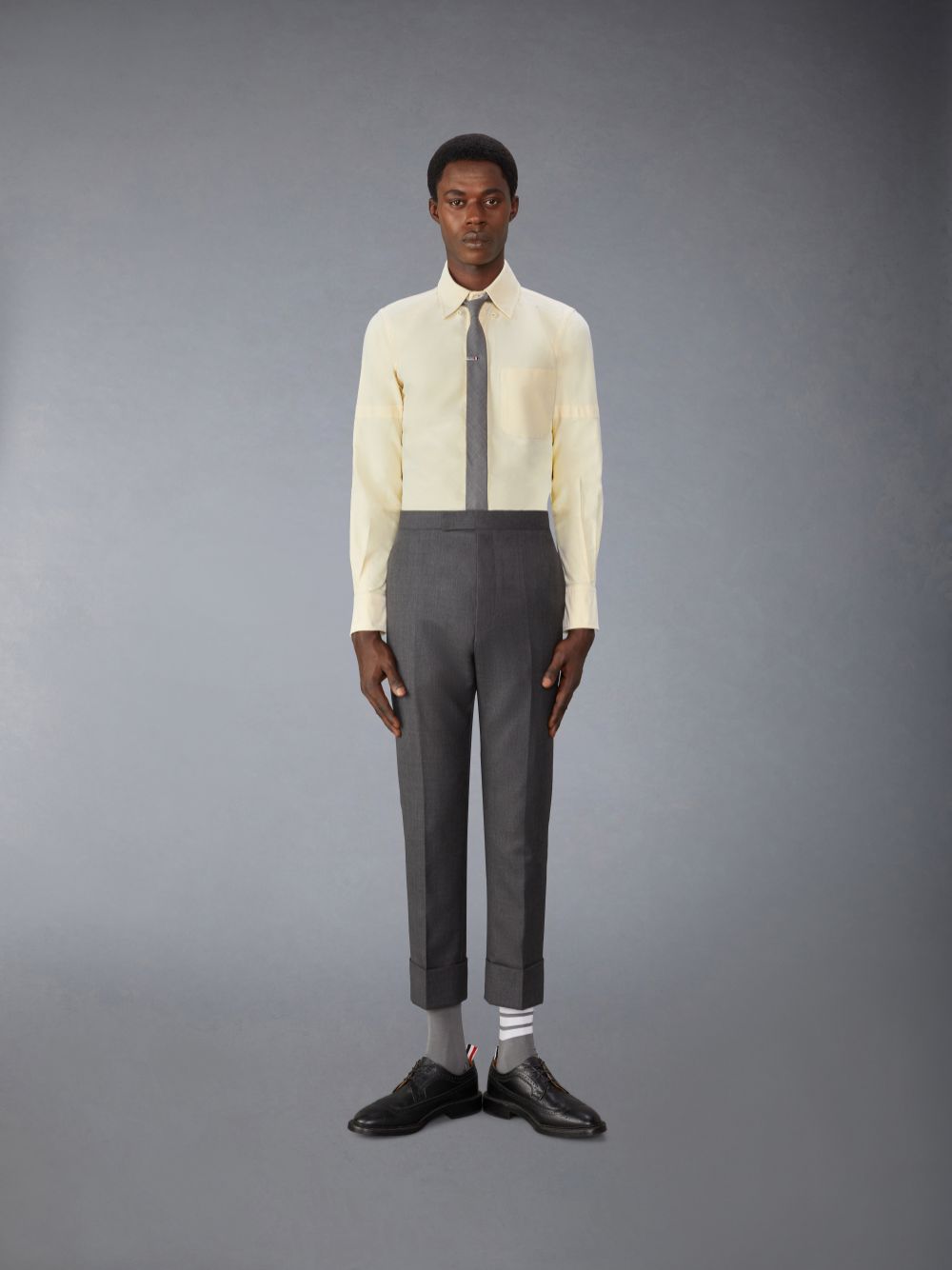 Camisas Thom Browne Oxford Armband Hombre Amarillo | NBK63Y70002