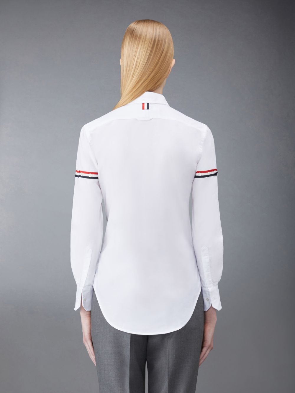 Camisas Thom Browne Oxford Classic Round Collar Mujer Blancas | LBD27G82801