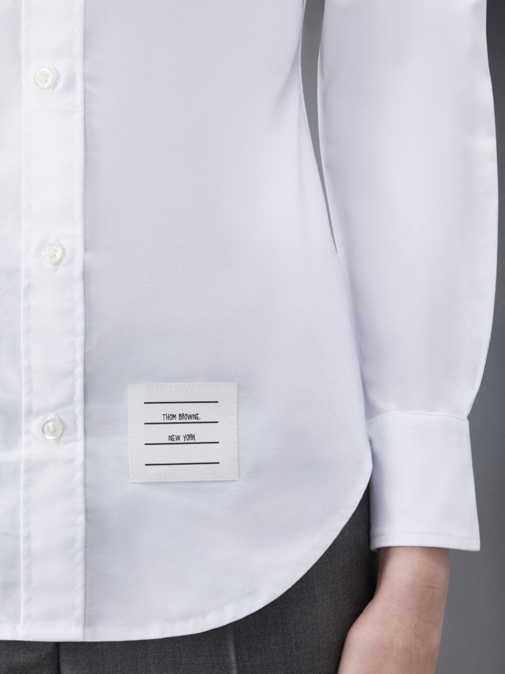 Camisas Thom Browne Oxford Classic Round Collar Mujer Blancas | LBD27G82801