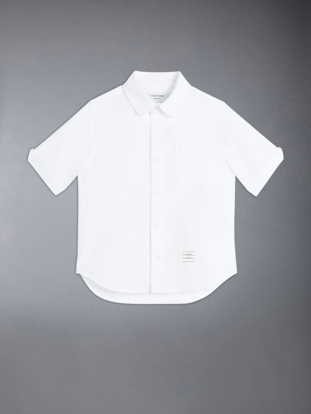 Camisas Thom Browne Oxford Round Collar Niño Blancas | FIU52B78647