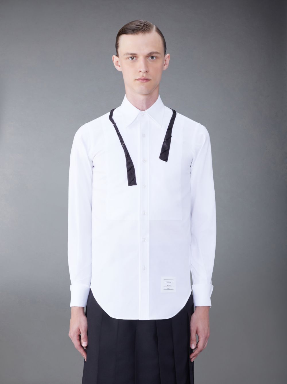 Camisas Thom Browne Pique Sequin Hombre Blancas | RYJ11I24869