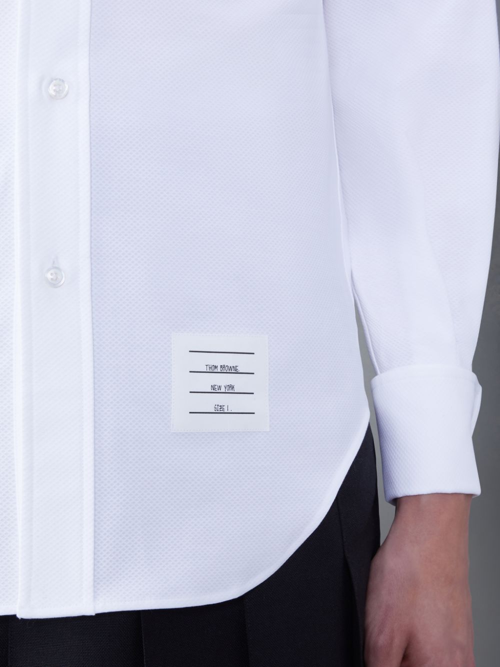 Camisas Thom Browne Pique Sequin Hombre Blancas | RYJ11I24869