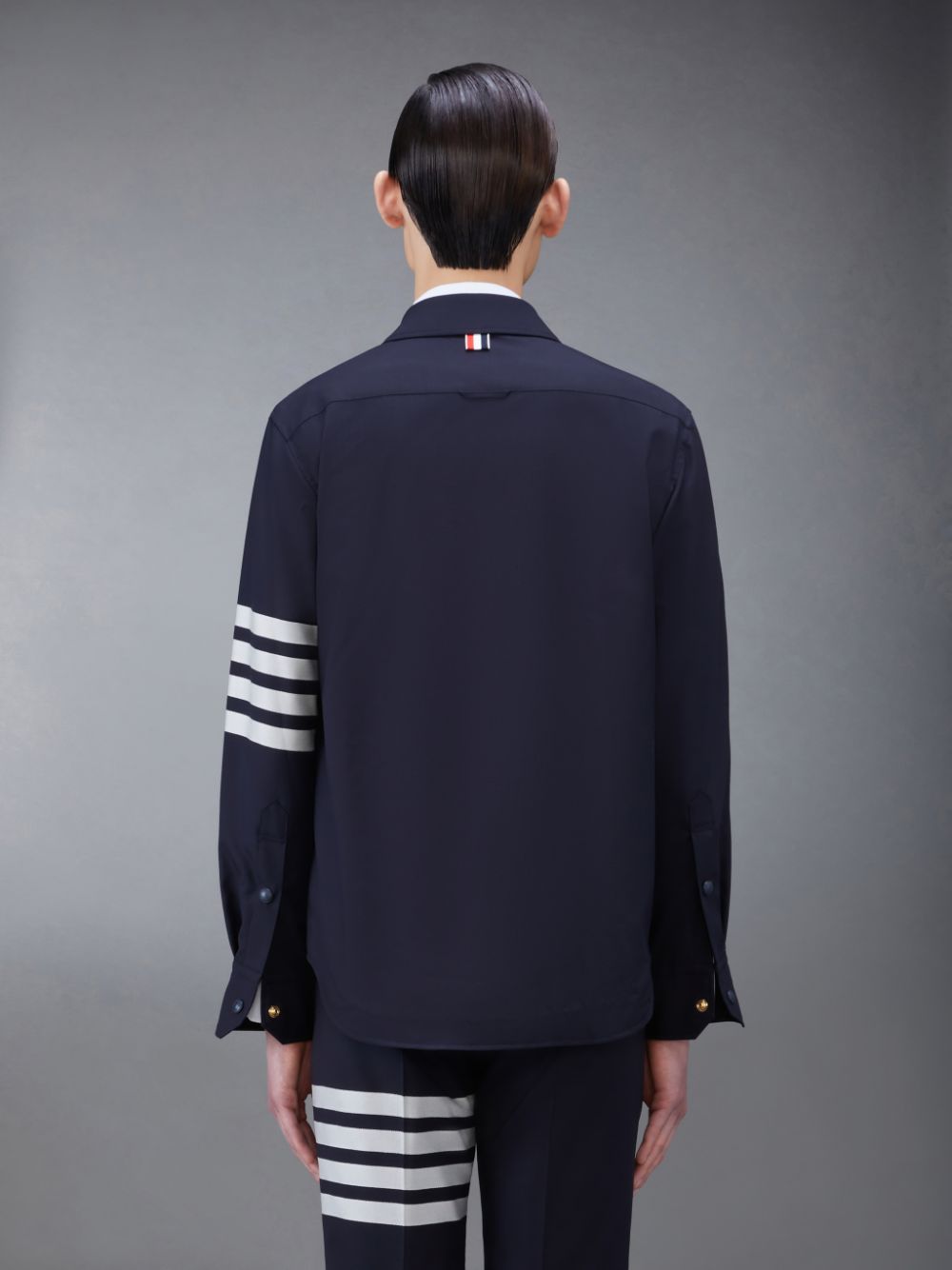 Camisas Thom Browne Plain Weave 4-Bar Jacket Hombre Azules | LCI84Q10207