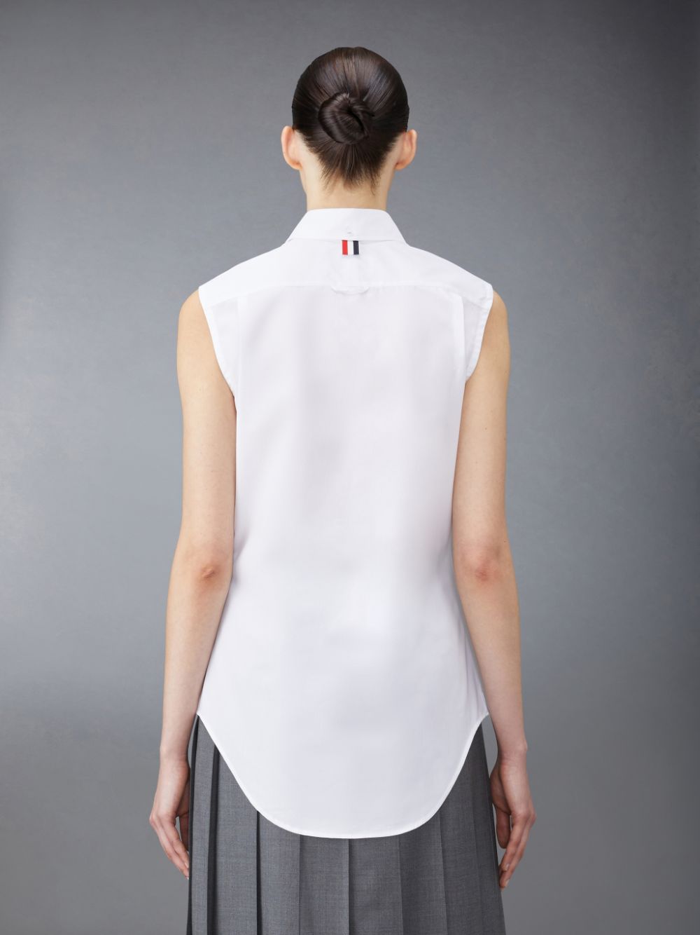 Camisas Thom Browne Poplin Sleeveless Mujer Blancas | AIA45G36206