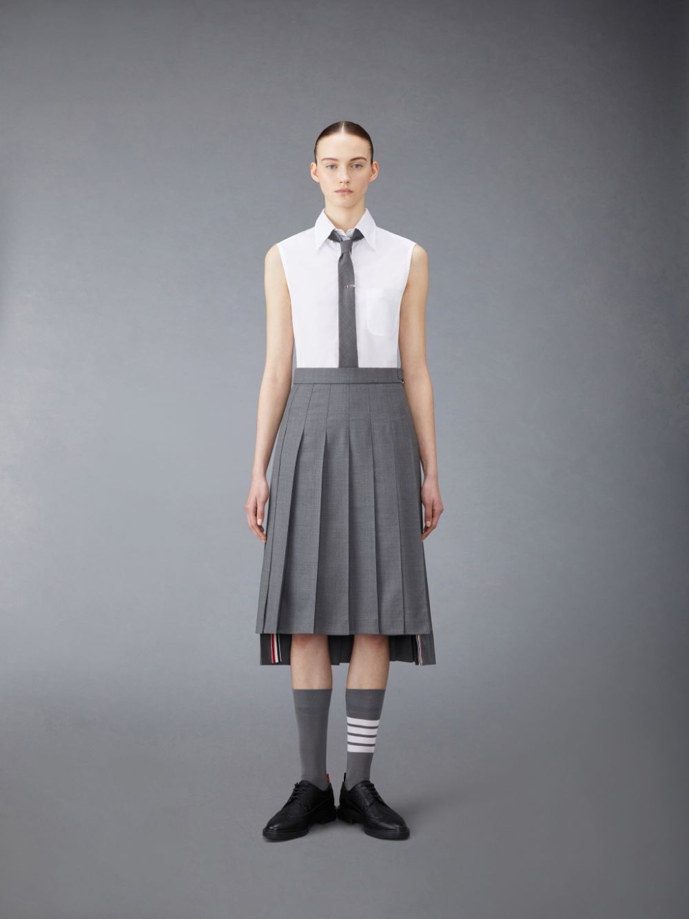 Camisas Thom Browne Poplin Sleeveless Mujer Blancas | AIA45G36206