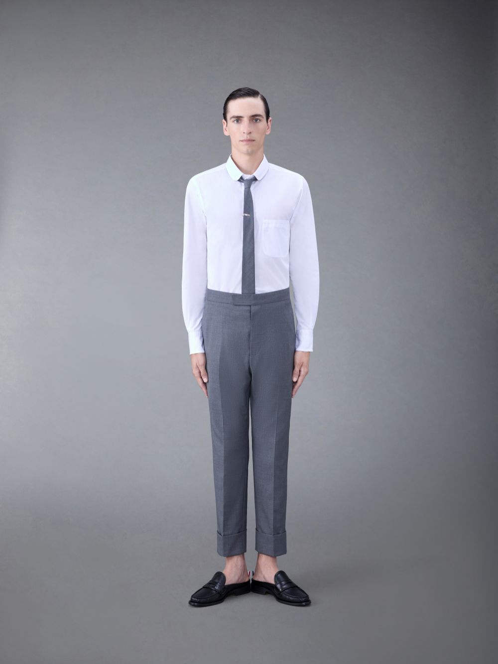 Camisas Thom Browne Poplin Tipping Hombre Blancas | EUO69N63360