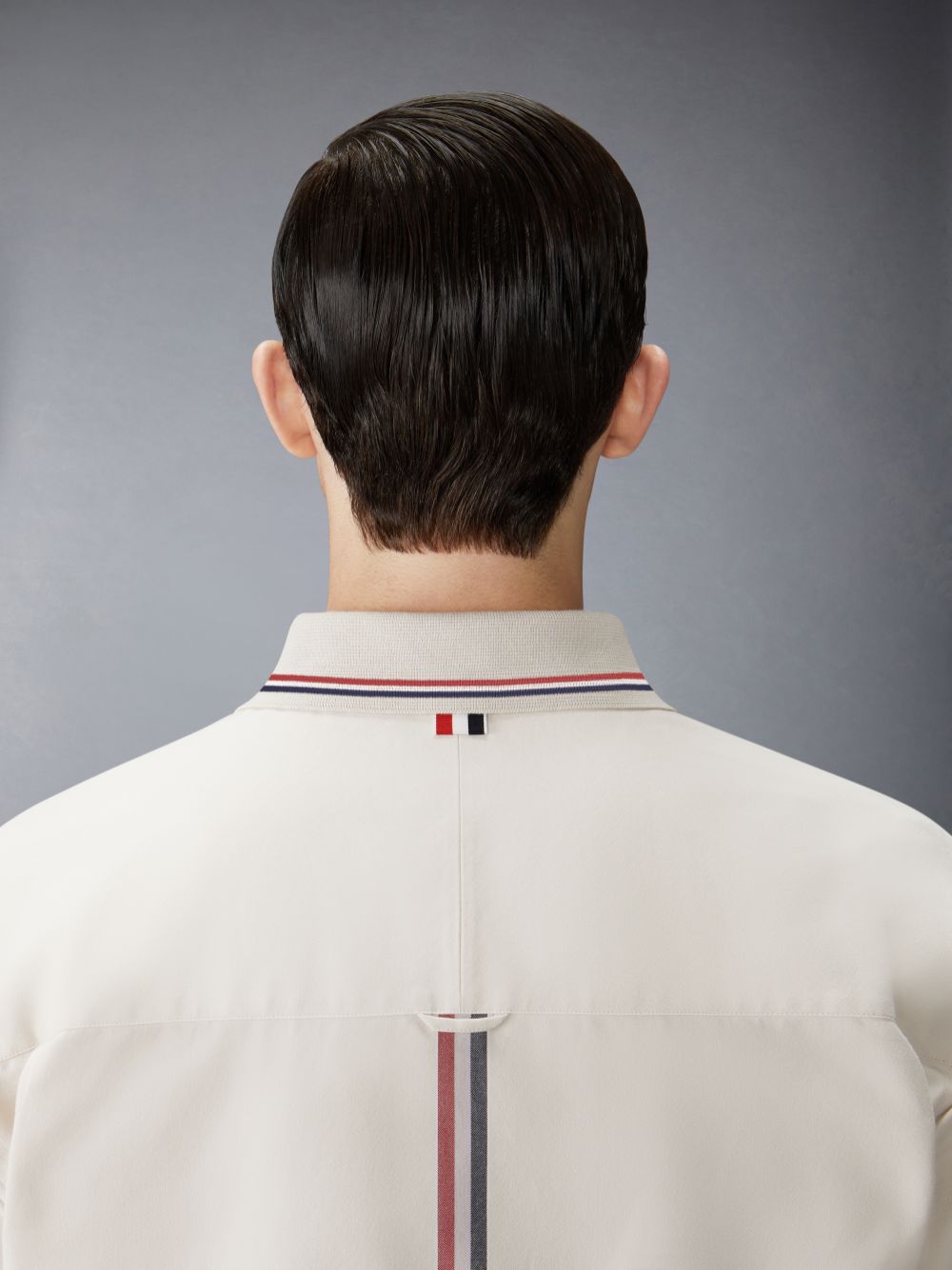 Camisas Thom Browne Stripe Cotton Flannel Oversized Hombre Beige | ZBM99D16030