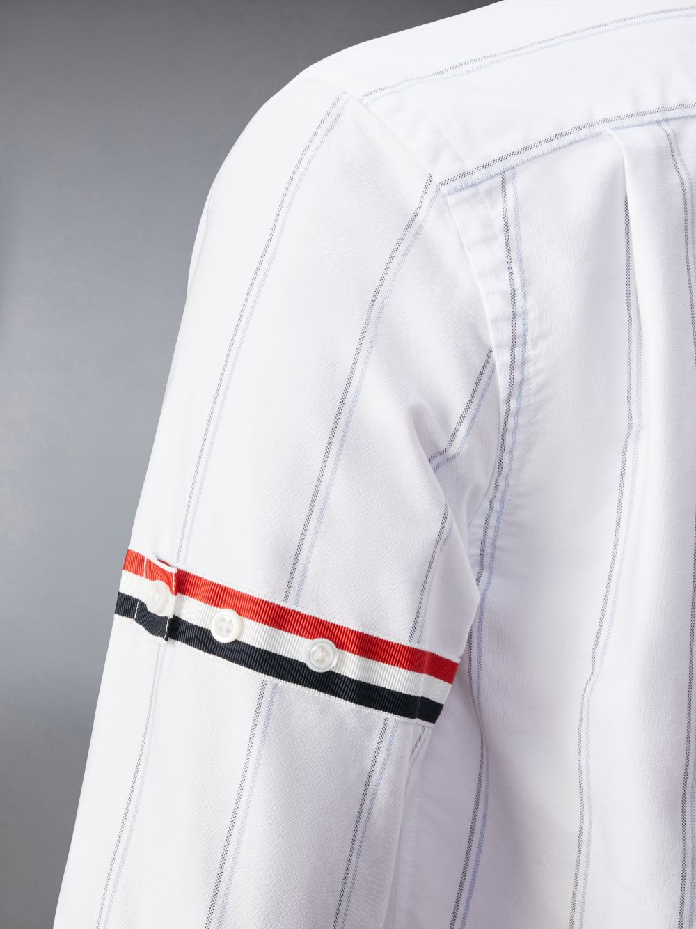 Camisas Thom Browne Stripe Oxford Armband Cropped Mujer Blancas | FQC69X19367