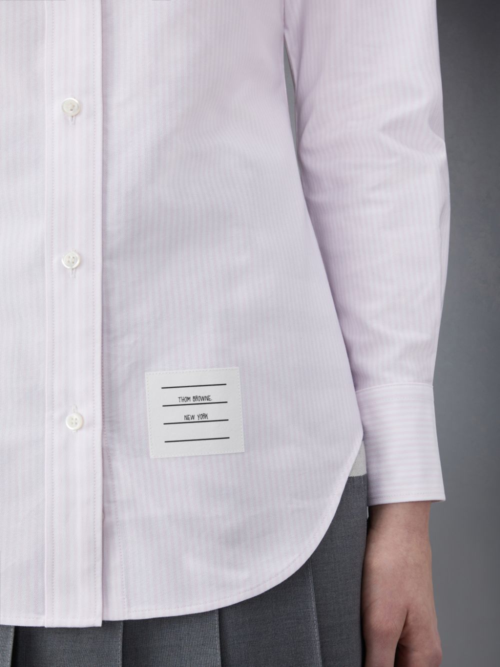 Camisas Thom Browne Stripe Oxford Armband Classic Round Collar Mujer Rosas | LZG99W16864