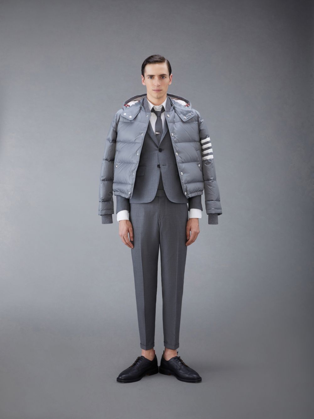 Camisas Thom Browne White Oxford Striped Grosgrain Armband Classic Hombre Blancas | YER87G22186
