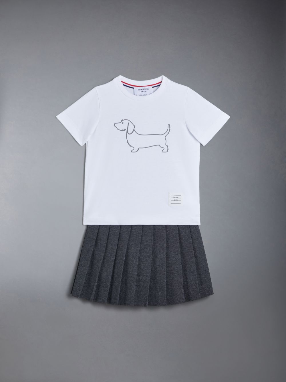 Camiseta Thom Browne Cotton Hector Niño Blancas | DXX52C99683