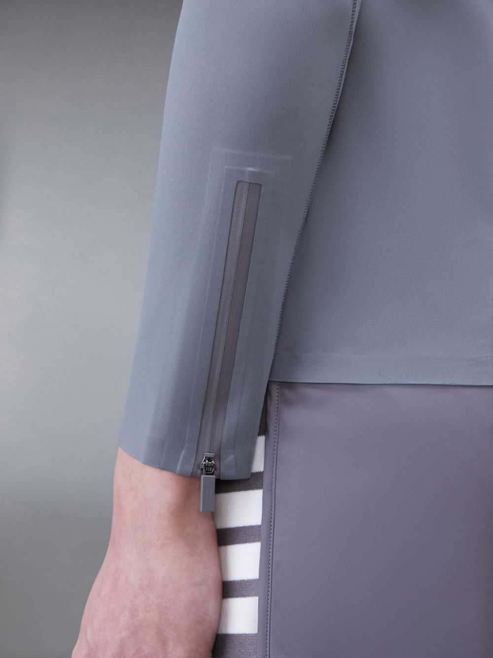 Camiseta Thom Browne Interlock 4-Bar Compression Long Sleeve Hombre Gris | HWL58N94606