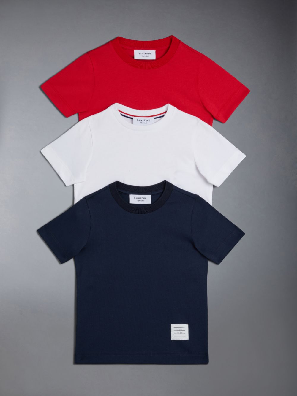 Camiseta Thom Browne JERSEY STRIPED Niño Azules | BEF92M02189