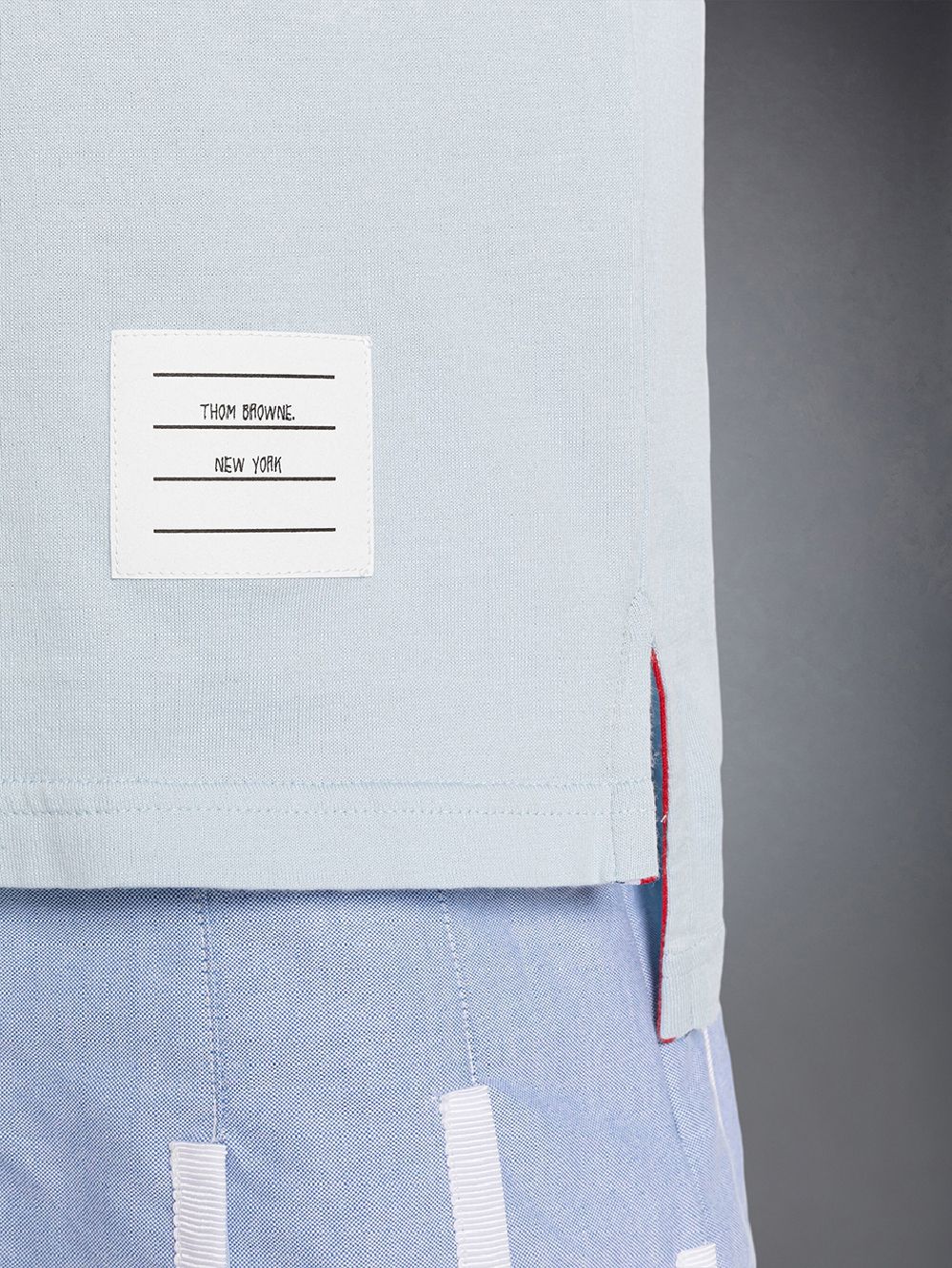 Camiseta Thom Browne Jersey 4-Bar Mujer Azules | FQZ76B73008