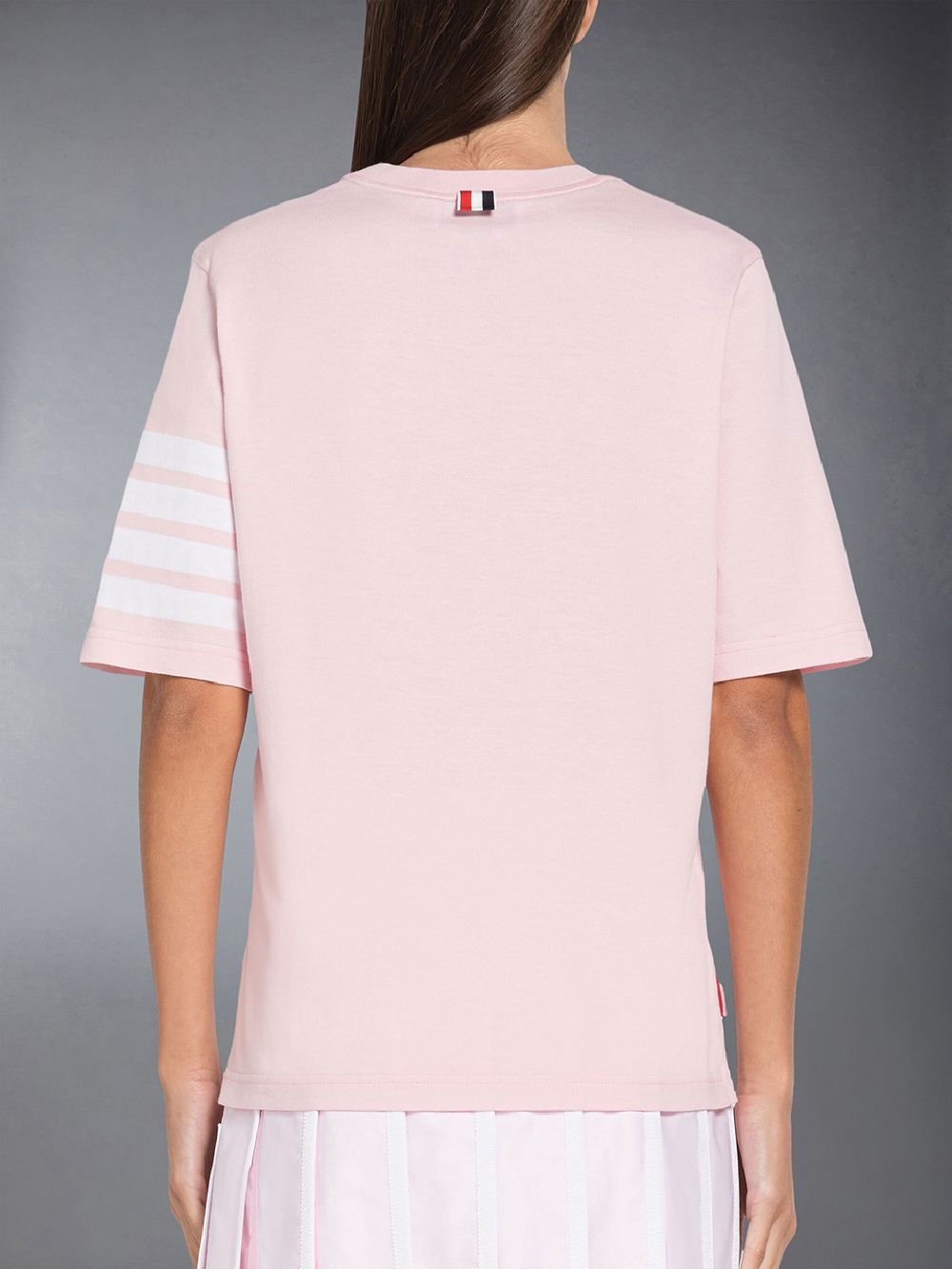 Camiseta Thom Browne Jersey 4-Bar Short Sleeve Mujer Rosas | LZE99R95091