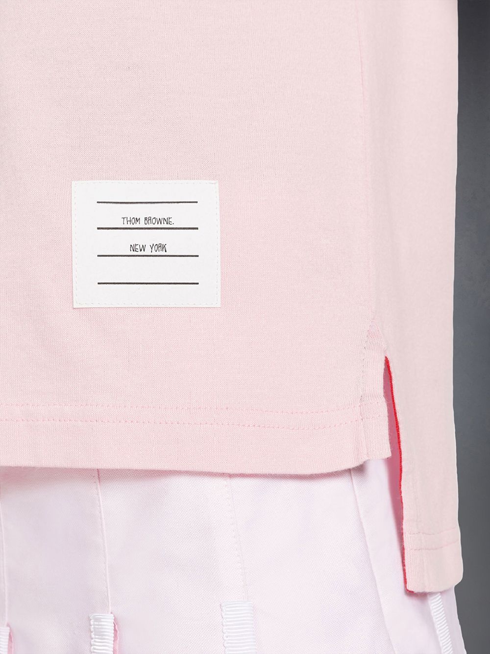 Camiseta Thom Browne Jersey 4-Bar Short Sleeve Mujer Rosas | LZE99R95091