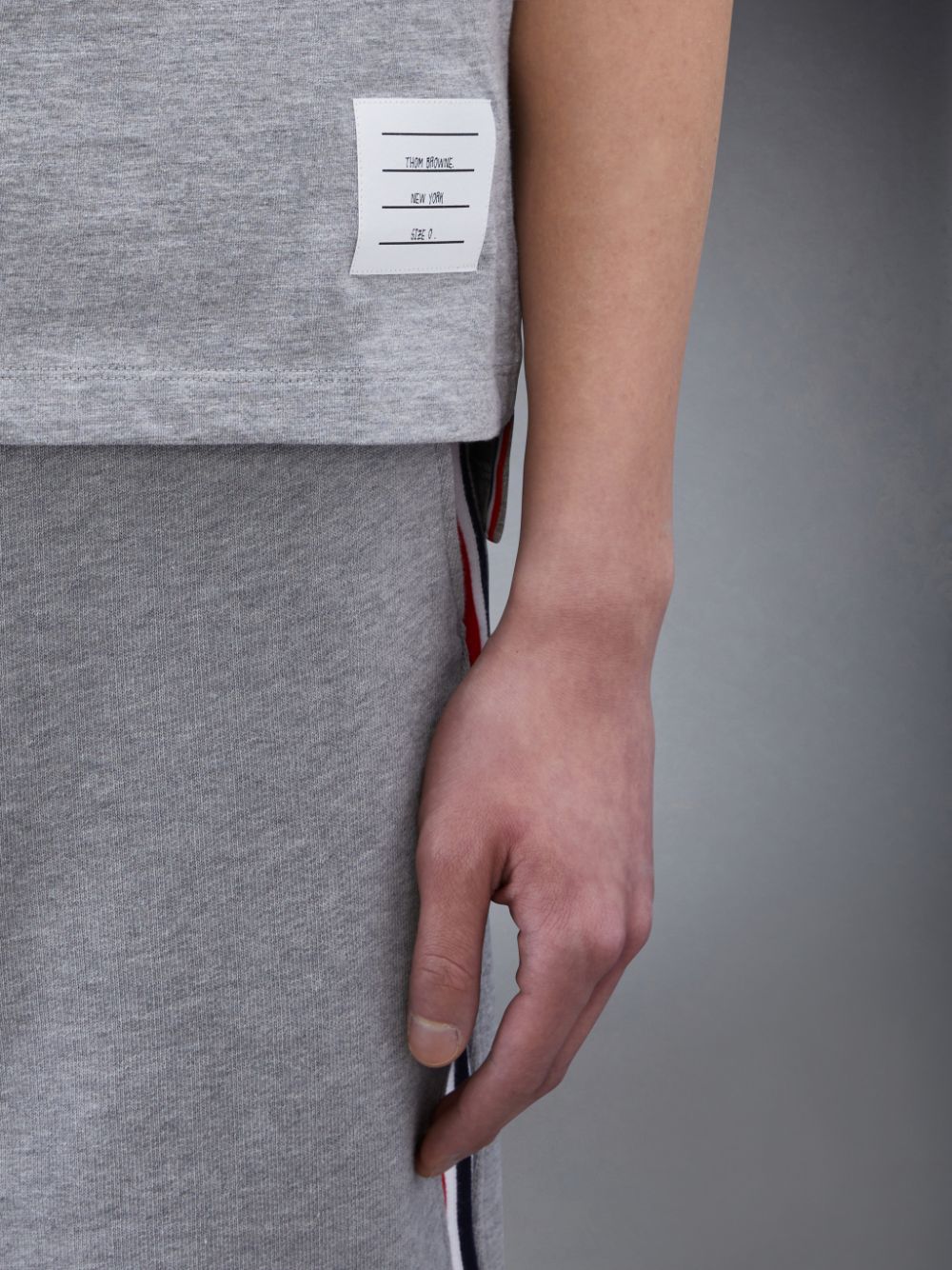 Camiseta Thom Browne Jersey Relaxed Side Slit Hombre Gris | RRK76T18726