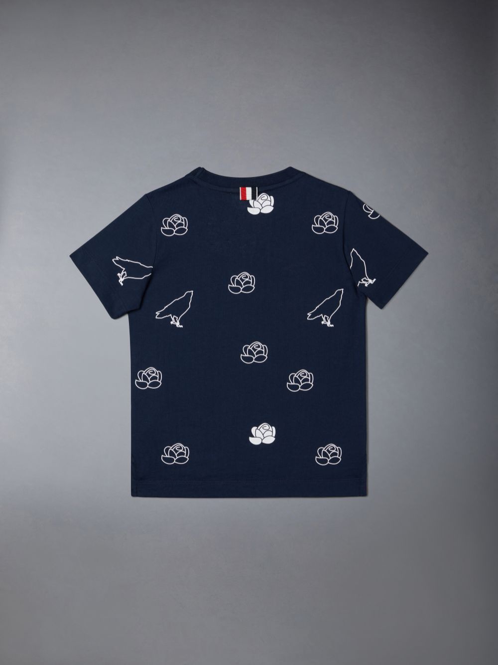 Camiseta Thom Browne Light Medium Jersey Rose and Raven Niño Azules | ZFP88Q44351