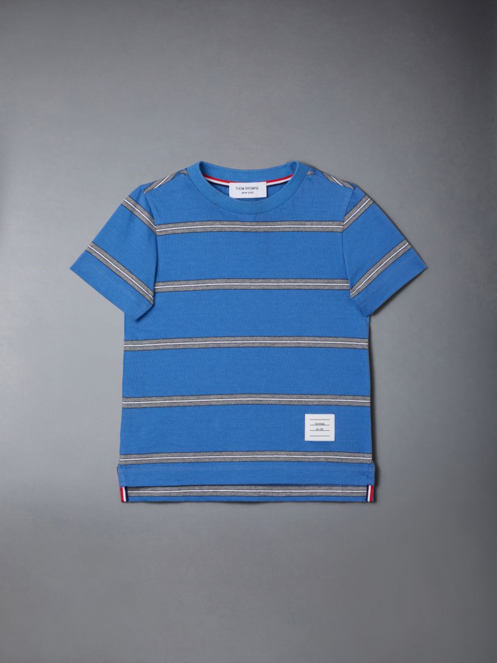 Camiseta Thom Browne Mid Weight Jersey Striped Niño Azules | JCY30Z62739